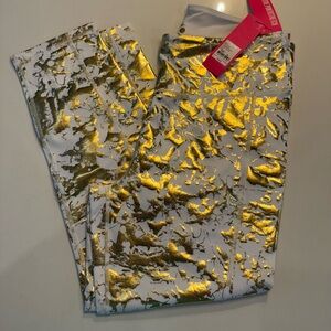 Lilly Pulitzer white and gold leggings